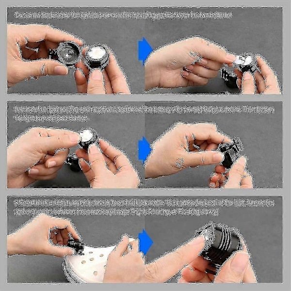 Hodelykter Plast Croc Liten Lys Morsomme Skotilbehør Løping Og Camping Usb rød