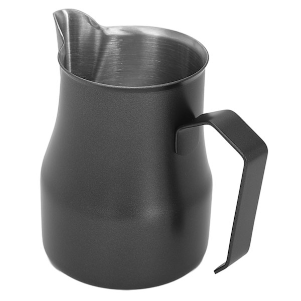 Mjölkskummare i rostfritt stål 304, 450 ml, svart