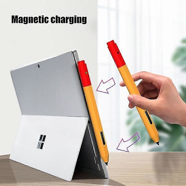 Silikoninen suojakotelo stylus-kynälle ja kynän suojus - Yhteensopiva Microsoft Surface Pen -kynän kanssa - Naarmuuntumaton stylus-kynän suojus, musta