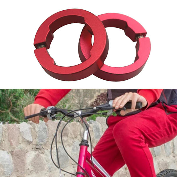 2 stk blå aluminiumslegering cykelgreb - moderigtigt styr-låseringe til cykeltilbehør
