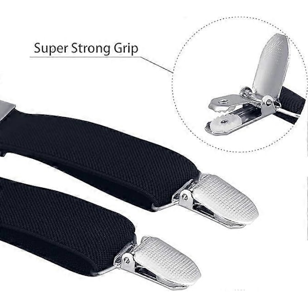 Mode Y-hängslen för män - 122cm Elastiska justerbara remmar 2,5cm