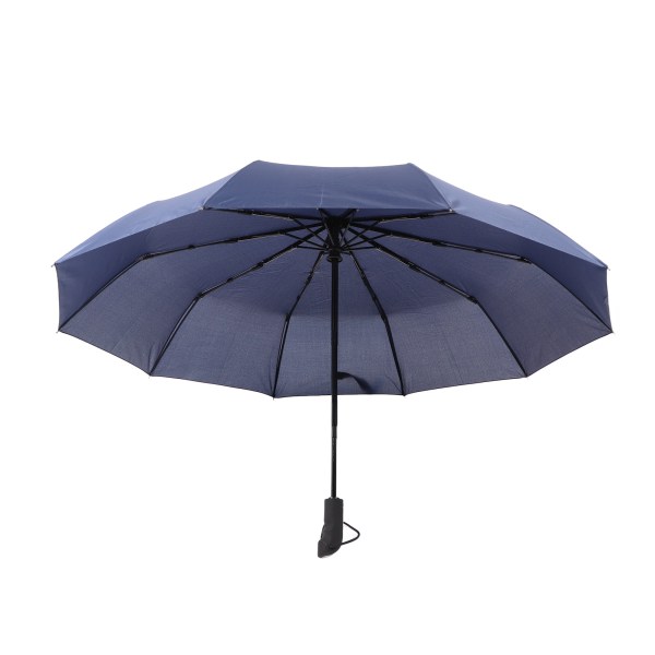 10 Rib Fuldautomatisk Paraply Mænd Business Automatisk Sammenklappelig Rejse Paraply til Regn Sol Navy Blå 58.5x10k