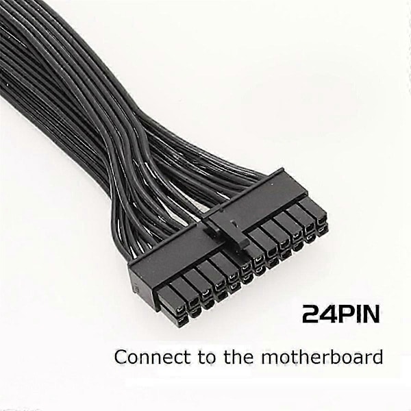 18+10-Pin til 24-Pin ATX Strømforsyningskabel, Modulært PSU Strømkabel kompatibelt med RMx Serien RM1000X/RM850X/RM750X/RM650X