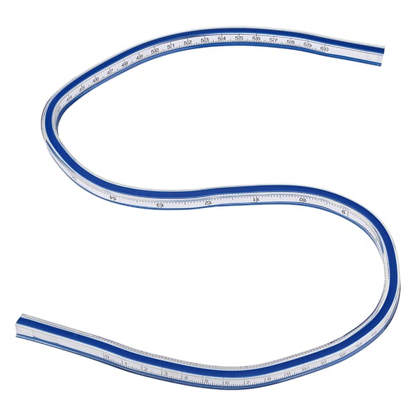 Flexibel kurvmall mätverktyg för ritning målning grafik och kläddesign (60cm)