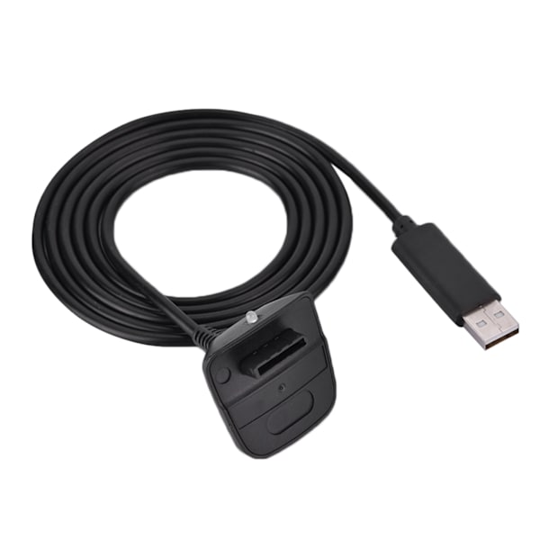 For Microsoft for Xbox 360 trådløs kontroller USB-lader hurtigladekabel (svart)