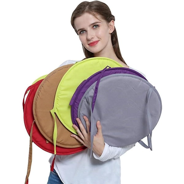 Runde sitteputer - Fargerike innendørs/utendørs stolputer for hage, uteplass, hjem - 38 cm diameter