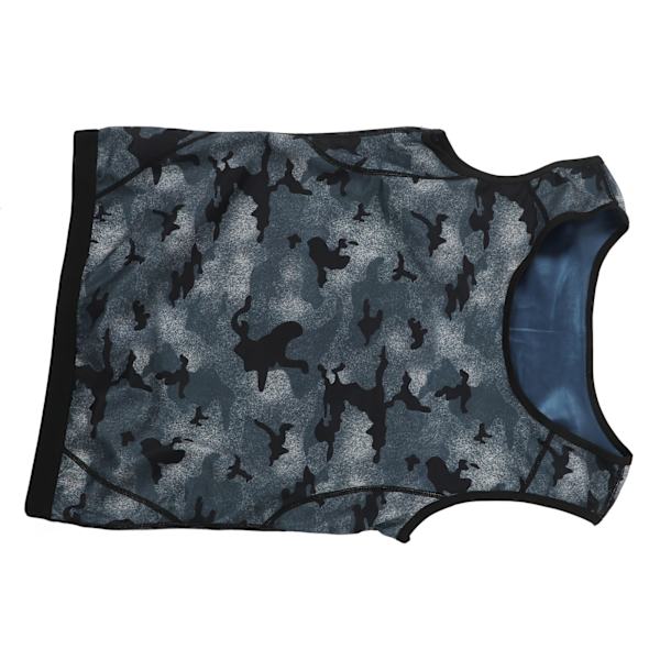 Bastuväst för herr Värmeavskiljning Waist Trainer Print Body Shaper Linne L XL Storlek