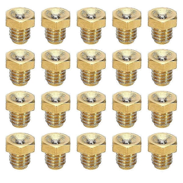 20 stk M6x1mm Metrisk Hann Gjenget Rett Smørenippel Tilbehør kompatibelt med Maskinverktøy Tilbehør Smøring