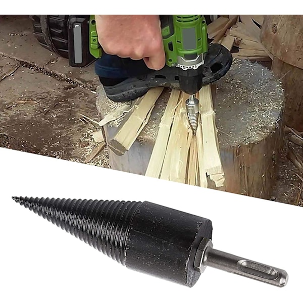Vedkløyver Drill Bit for oppvarming av tre Stål Vedkløyver Ved Drill Bit Konisk Vedkløyver for husholdnings elektrisk drill