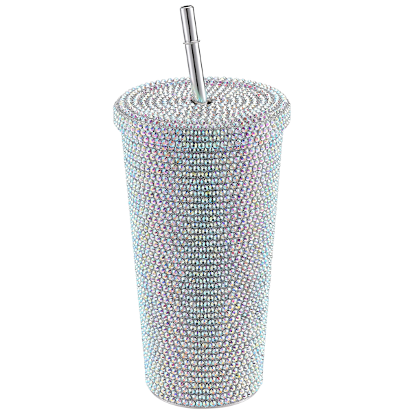 500 ml vannflaske i rustfritt stål med rhinestones dekorasjon vakuum vannflaske for kvinner
