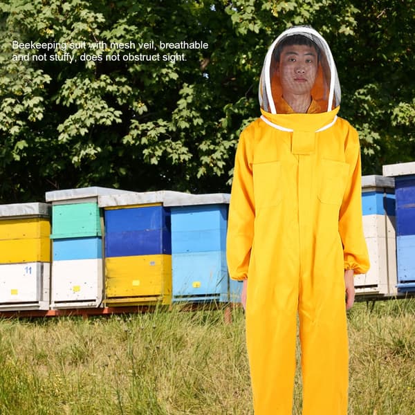 Endelad biodlardräkt biodlingsskyddskläder Smock biodlingsmaterial (XXL)