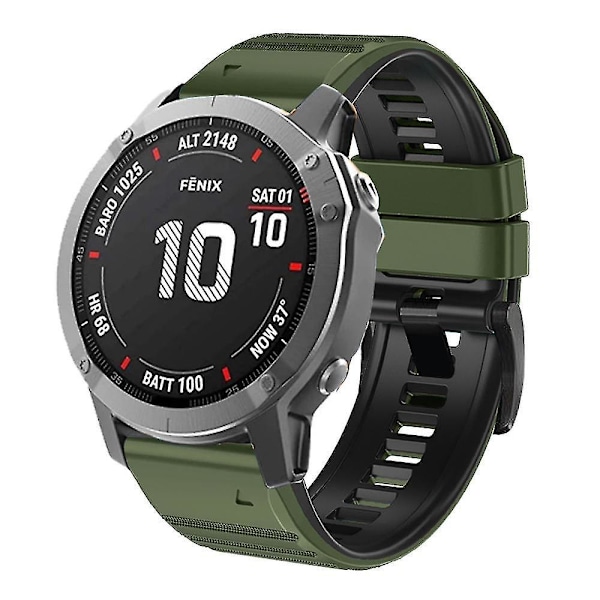 Garmin Tactix Delta/Enduro silikone erstatningsurrem - Army Green Black