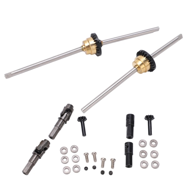 Metalldrivaxel kugghjulsbroaxel differentialsats för WPL C14 C24 C34 C44 B14 B16 B24 B36 1/16 RC-bil