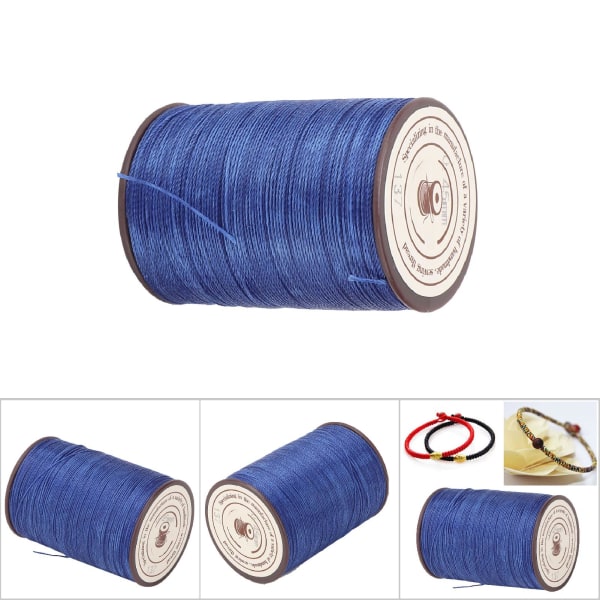 0,45 mm lädersömnadsvaxtråd 160 m/rulle Handarbete Stickning Craft Wax tråd (kungsblå)