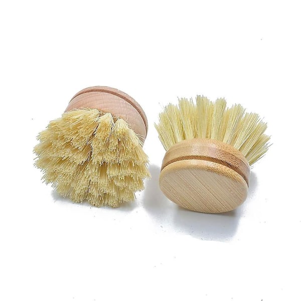 Universal Bambus Diskborste Set - 4-pack, En Storlek, Beige