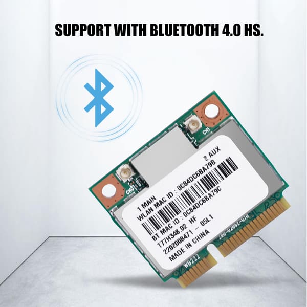 Dual Band 2.4G/5Ghz AR5B22 Netværk 300Mbps Bluetooth 4.0 WIFI Mini PCI-E Trådløst Kort