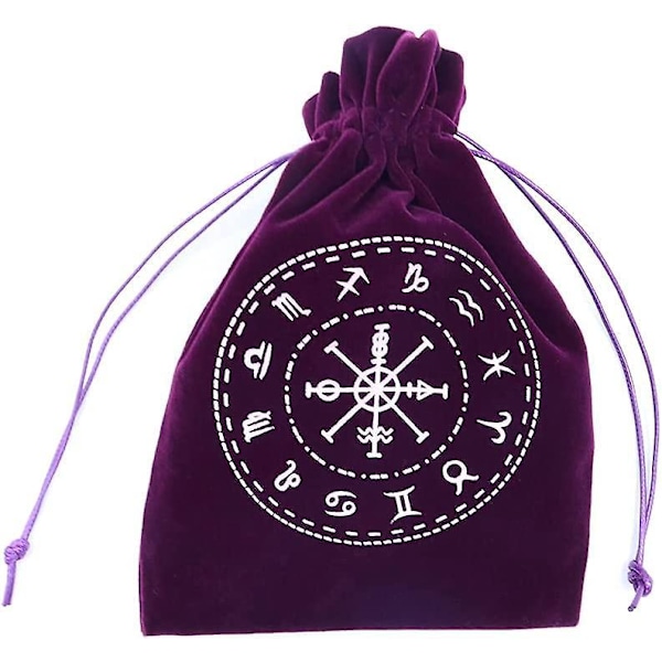 1 stk Oppbevaringspose for Tarot med Trekkstreng 13 x 18 cm, Tykt Fløyel, Gavepose Symbol, Broderi, Smykker, Beskyttelsesposer