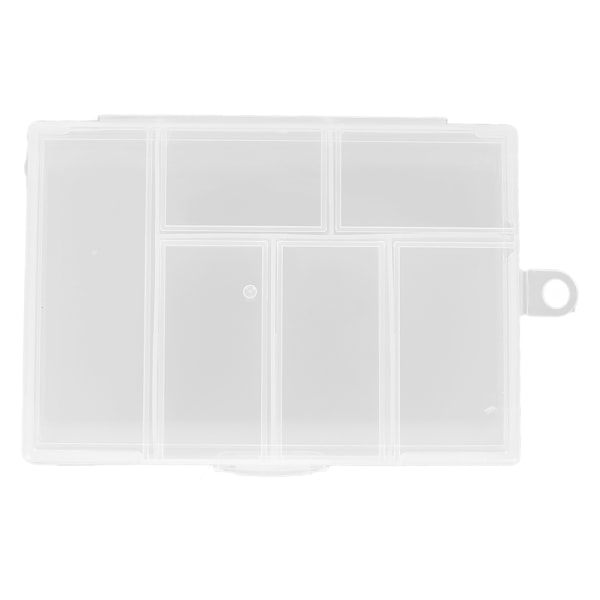 6 Grids Clear Organizer Box Forseglingsdeksel Smykker Oppbevaring Container Box for DIY Crafts perler