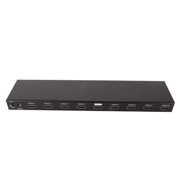 1x8 HD Multimedia Interface Splitter 4K 30Hz 3D 1 inn 8 ut HD Multimedia Interface Splitter for TV-projektor 100-240V EU-plugg