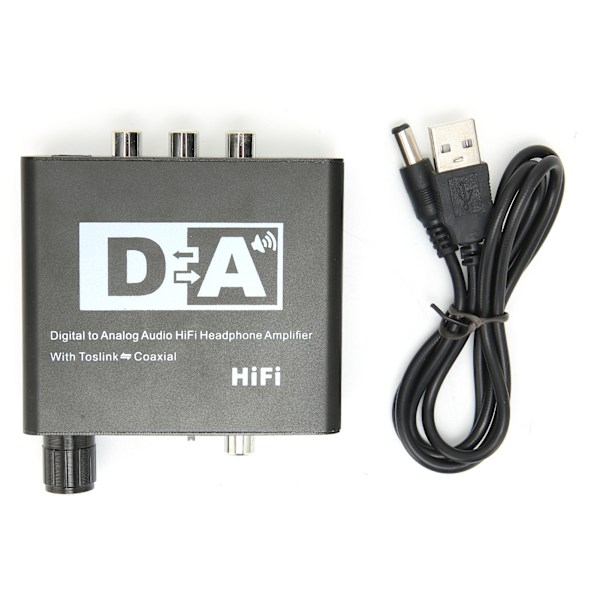 Digital til analog konverter HD AC digital til analog L/R RCA konverter med volumkontroll for HDTV