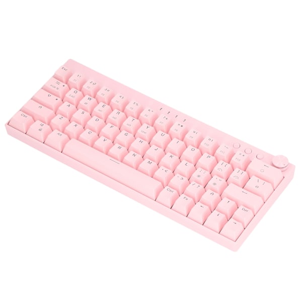 Mekanisk tastatur 64 tast RGB 3 mod ergonomisk layout knott design trådløst rosa tastatur for IOS brun bryter