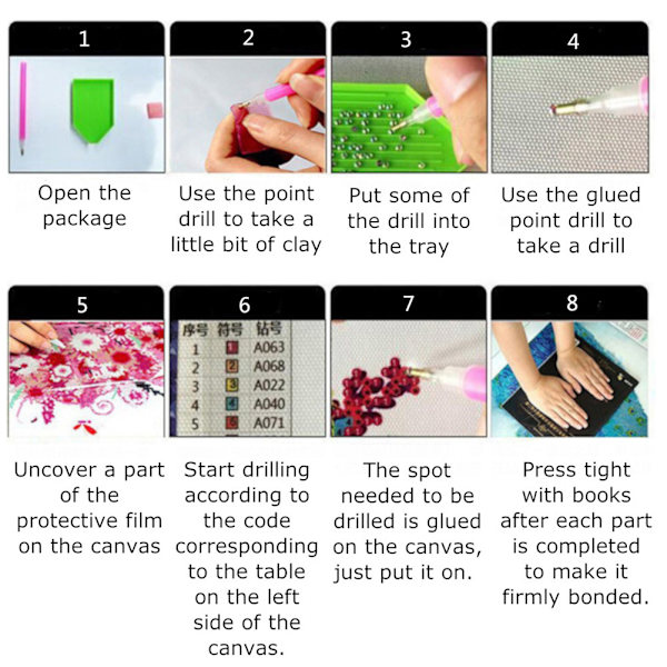 DIY Diamantmaleri Krystal Rhinestone Broderi Kunst Farverige Hjem Værelse Dekoration 8659