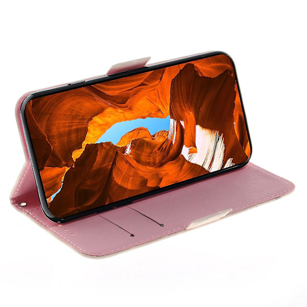 Kompatibelt Nokia C32 Mönsterdesign Foliofodral PU Läder Ställ Plånbok Telefonfodral Med Rem-1 StackingSquirrels