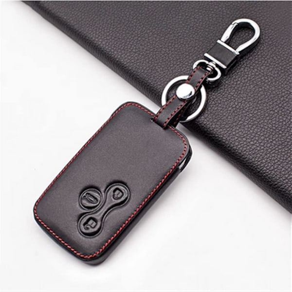 Renault Läder Bilnyckel Fob Cover (3 Nycklar) - Äkta Läder, Skyddande Fodral