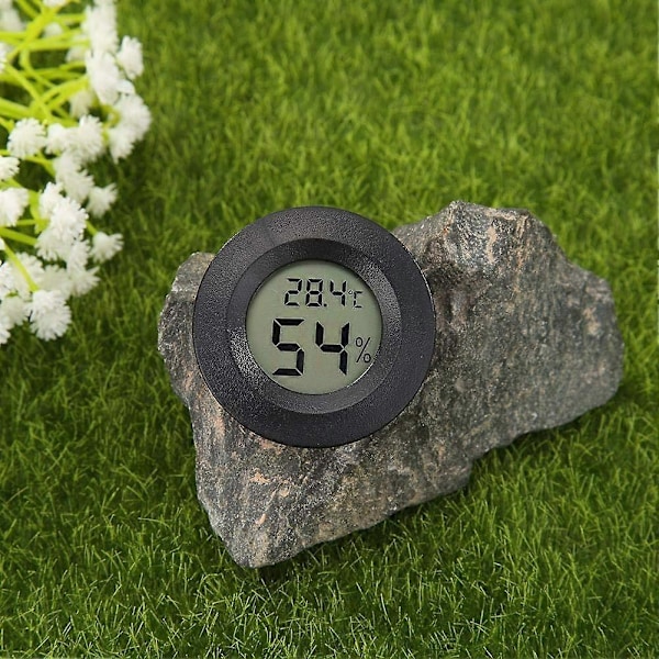 2 Pak Mini Termometer Hygrometer Køleskab Fryser Elektronisk Hygrometer Indbygget Rumtermometer Temperatur Fugtighedsdetektor Sort