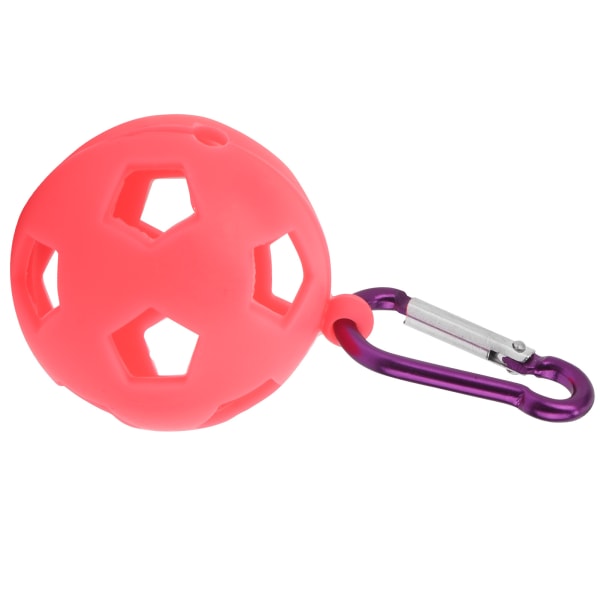 Golfballbeskyttelsesdeksel Silikonhylseholder med nøkkelring Golftreningstilbehør Rosa