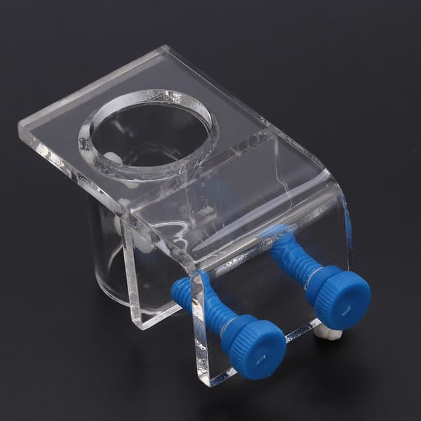 Transparent Akryl Vandrør Blød Rørholder til Akvarium (enkelt hulholder)