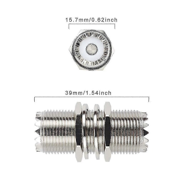 5 kpl Adapteri Uhf Naaras M16 Mutteri Bulkhead So239 Jack Paneelikiinnike Liitin Zekai