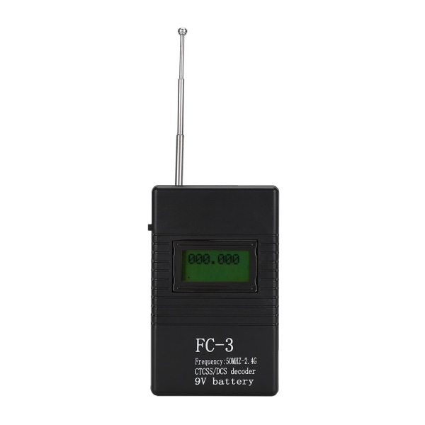 Bärbar Walkie Talkie RF Power Frequency Counter Meter Tester Decoder 50MHZ-2.4G