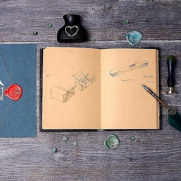 A5 Drageøje Notesbog DIY Vintage Resin Cover Notesblok Dagbog Journal