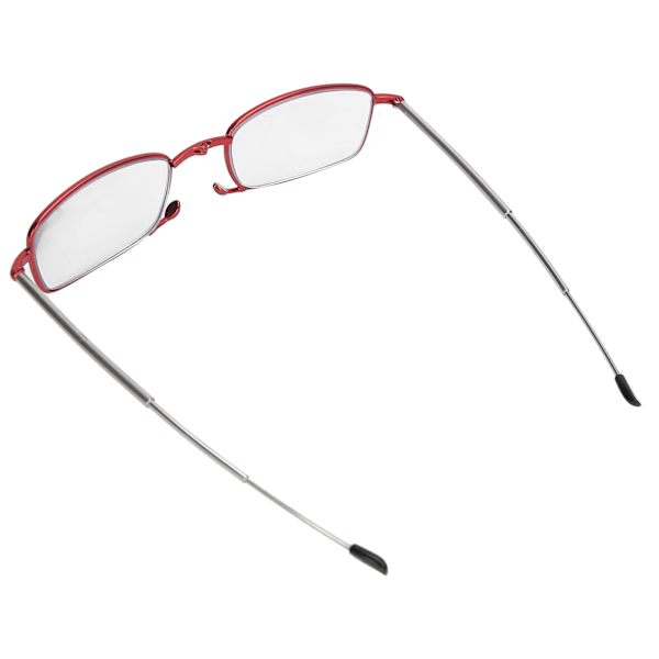 Blålys blokerende læsebriller Fashionable Folding Multifocal Presbyopic Glasses(+300 Rød)