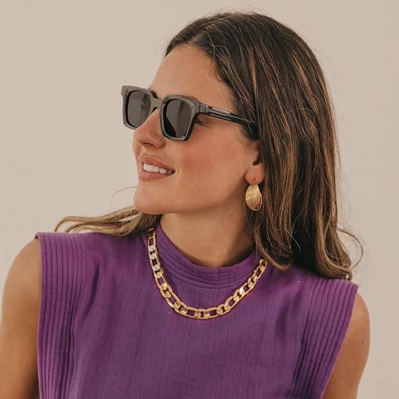 Klassiske firkantede solbriller for menn kvinner mote firkantede solbriller trendy designerstil