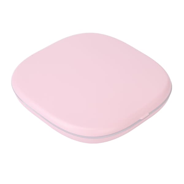 LED Sminkspegel 3X Förstoring Dubbelsidig Vikbar Handhållen Vit Belysningsspegel Rosa