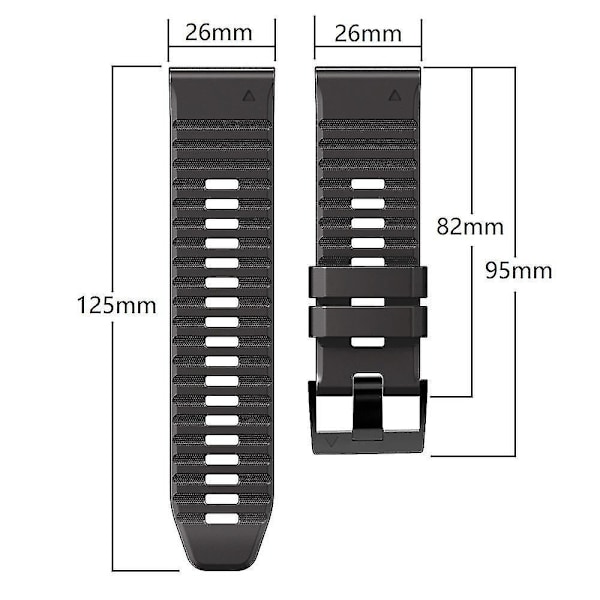 Garmin Tactix Delta/Enduro Silikon Ersatz Armband Grün Schwarz