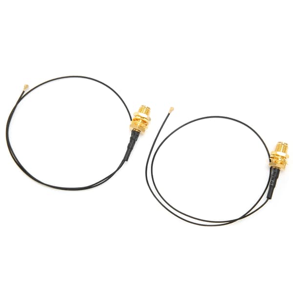 2 stk. IPEX 4 til RPSMA hun-kabel Omnidirektionel ledning til M.2 WiFi Bluetooth ekstern antenne
