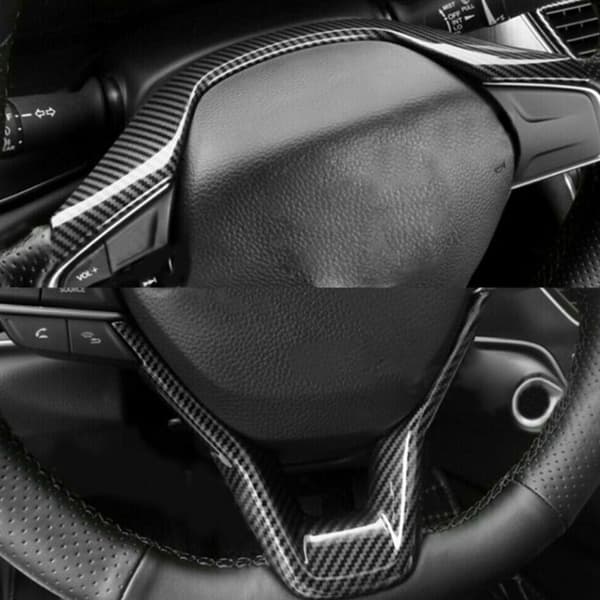 2 st kolfibertextur inre rattkåpa passar för Honda Accord 10:e 2018-2020