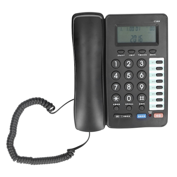 C199 Hemtelefon med sladd Kontorstelefon Fast telefon Stöder uppringarens röstmeddelande Mute-funktion