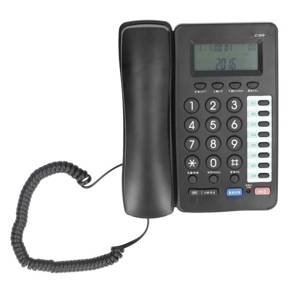 C199 Kotipuhelin langallinen toimistopuhelin lankapuhelin tukee soittajan äänikuulutuksen mykistystoimintoa