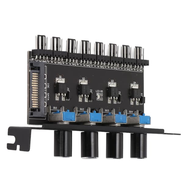 PC blæserhub PC 8-kanals blæserhub 4 knap køleblæser hastighedsregulator til CPU-kabinet HDD VGA PWM blæser vandkølesystem