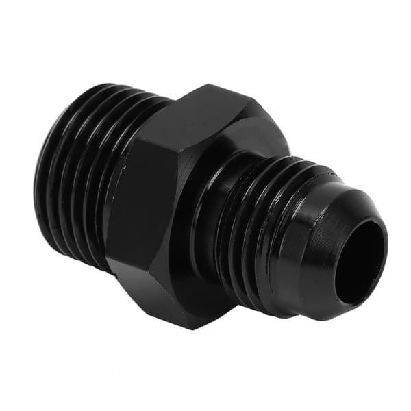 Lige Brændstofledningsfitting 6AN til 3/8NPT 6061‑T6 Aluminium Adapter Stik Sort Biltilbehør