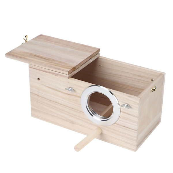 Træ Holdbare Fugle Rede Box Cockatiels Bird Breeding Box House Decoration