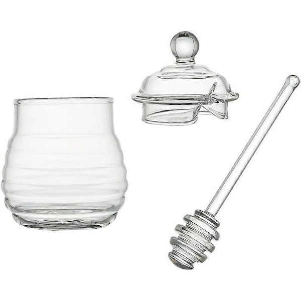 Glas Honungsburk med Skopa Transparent Honungskruka 265 ml, 9 Uns