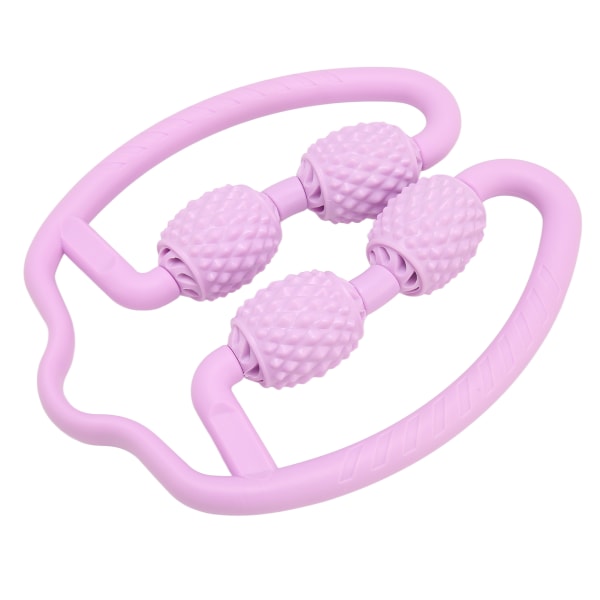 Benmassagerulle 4 hjul 360 grader lindra muskelömhet Bencellulitmassager för vadlår lila