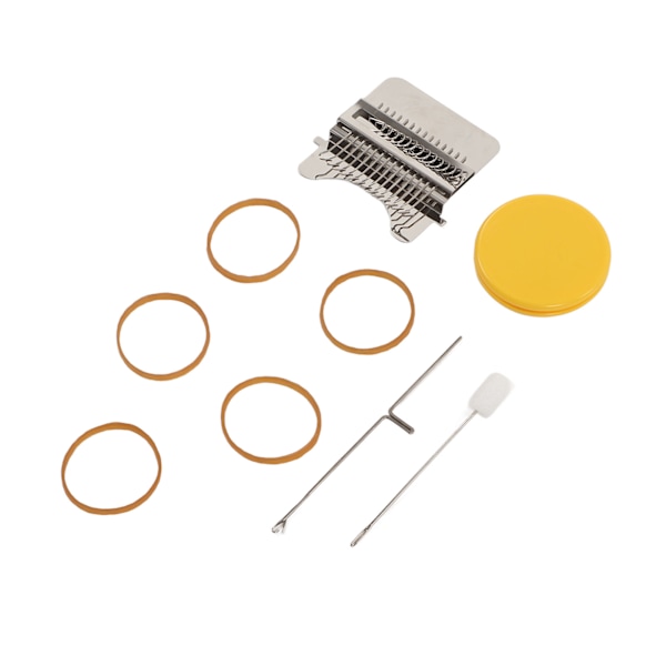 Trädarning Mini Loom Maskin DIY Sömnad Snabbt Darning Loom med Gummiband Virkning Darning Maskin för Kläder 14 Stift