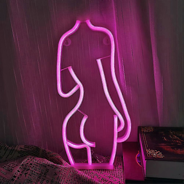 Lady LED Neonskilt for Veggdekor - USB Batteridrevet, Ideell for Stue, Bar, Fest, Jul, Bryllup Zekai