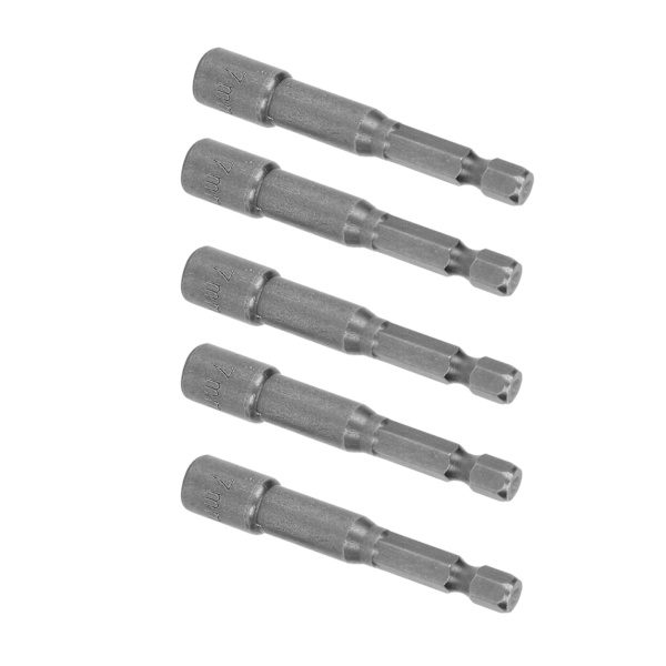 5 stk. sokkelbit magnetisk krom vanadiumstål sekskantskrue møtrik reparationsværktøjssæt 65x1/4x7,0